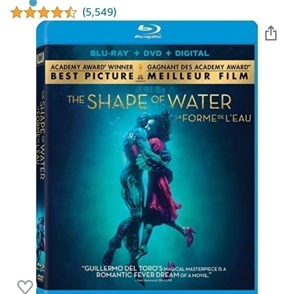 𝅺the Shape Of Water [Blu-ray + DVD + Digital HD] - Picture 1 of 2